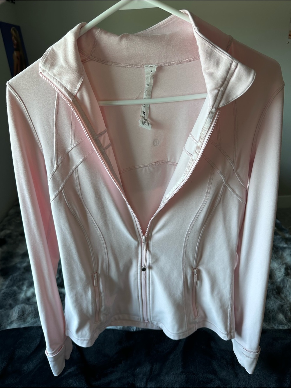 Lululemon define jacket in baby pink